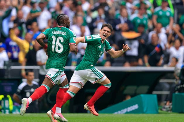 FIFA WORLD CUP 2026 FIFA WORLD CUP 2026 MEXICO VS SOUTH AFRICA 11062026 MEXICO CITY, MEXICO Action photo of Julian Quinones 16 of the Mexican National team, celebrating a goal against South Africa during the opening game of the FIFA World Cup 2026, held at the Estadio Ciudad de MÃ xico of Mexico City Action photo of Julian Quinones 16 of the Mexican National team, celebrating a goal against South Africa during the opening game of the FIFA World Cup 2026, held at the Estadio Ciudad de MÃ xico of Mexico City PHOTO BY IMAGENSHOP AGENCIA FOTOGRAFICA MEXICO CITY MEXICO CITY MEXICO CITY MEXICO CITY MEXICO Copyright: xJorgexReyesx