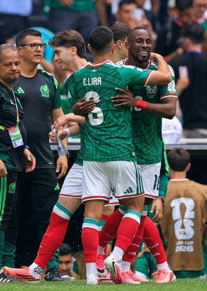 FIFA WORLD CUP 2026 FIFA WORLD CUP 2026 MEXICO VS SOUTH AFRICA 11062026 MEXICO CITY, MEXICO Action photo of Erik Lira 6 and Julian Quinones 16 of the Mexico National team, celebrating a goal scored against South Africa, during the opening game of the FIFA World Cup 2026, held at the Estadio Ciudad de Mexico of Mexico City Action photo of Erik Lira 6 and Julian Quinones 16 of the Mexico National team, celebrating a goal scored against South Africa, during the opening game of the FIFA World Cup 2026, held at the Estadio Ciudad de Mexico of Mexico City PHOTO BY IMAGENSHOP AGENCIA FOTOGRAFICA MEXICO CITY MEXICO CITY MEXICO CITY MEXICO CITY MEXICO Copyright: xJorgexReyesx
