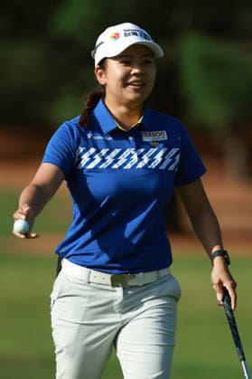 Dow Championship MIDLAND, MICHIGAN - JUNE 11: Wei-Ling Hsu of chinnese Taipei celebrates her putt on the fifth green during the first round of the Dow Championship at Midland Country Club in Midland, Michigan, USA on Thursday, June 11, 2026. Midland Michigan United States  Copyright: xJorgexLemusx originalFilename:lemus-dowchamp260611_npSDD.jpg