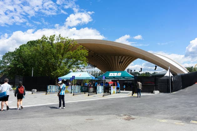 VANCOUVER, CANADA - JUNE 11: Exterior of the new PNE Amphitheatre is shown at the FIFA Fan Festival in Hastings Park on June 11, 2026 in Vancouver, British Columbia, Canada.  Copyright: xAmyxElle SPPx Sportspressphoto_SPR165146