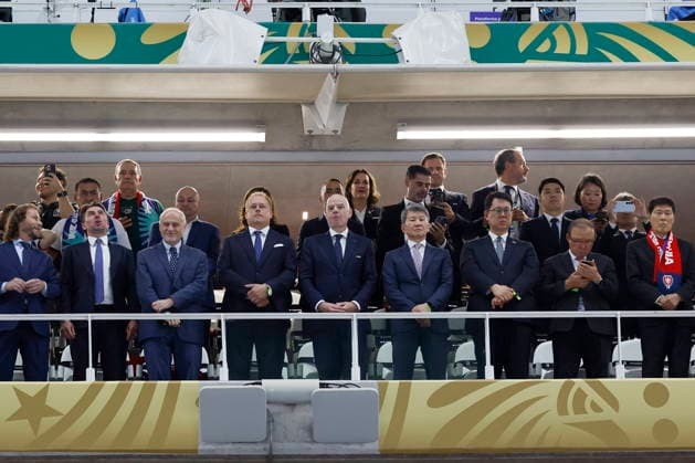 FIFA World Cup, WM, Weltmeisterschaft, Fussball 2026 - Group A - South Korea vs Czechia FIFA President Gianni Infantino (C) watches the FIFA World Cup 2026 Group A match between South Korea and Czechia in Guadalajara, Mexico, 11 June 2026. GUADALAJARA Mexico  Copyright: xFRANCISCOxGUASCOx