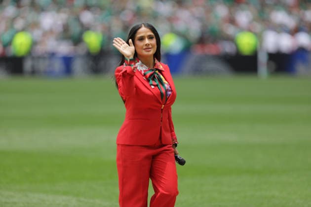 June 11, 2026, Mexico City, Ciudad de Mexico, Mexico: Mexican Actress Salma Hayek attends during the 2026 FIFA World Cup, WM, Weltmeisterschaft, Fussball opening ceremony at Estadio Azteca. on June 11, 2026 in Mexico City, Mexico. Mexico City Mexico - ZUMAe321 20260611_zsa_e321_206 Copyright: xIanxRoblesx