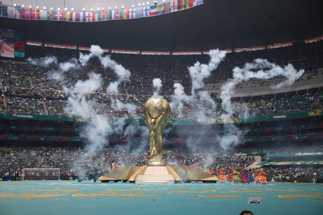 2026 FIFA World Cup, WM, Weltmeisterschaft, Fussball Opening Ceremony Performance during the 2026 FIFA World Cup opening ceremony at Estadio Azteca. on June 11, 2026 in Mexico City, Mexico. (Photo by Ismael Rosas Eyepix Group) Copyright: xIsmaelxRosas xEyepixxGroupx IR_11062026_186890