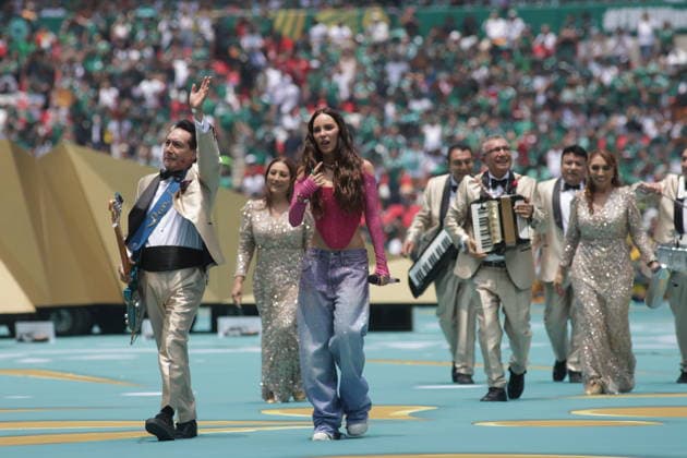 2026 FIFA World Cup, WM, Weltmeisterschaft, Fussball Opening Ceremony Belinda and the Angeles Azules perform during the 2026 FIFA World Cup opening ceremony at Estadio Azteca. on June 11, 2026 in Mexico City, Mexico. (Photo by Ismael Rosas Eyepix Group) Copyright: xIsmaelxRosas xEyepixxGroupx IR_11062026_186860