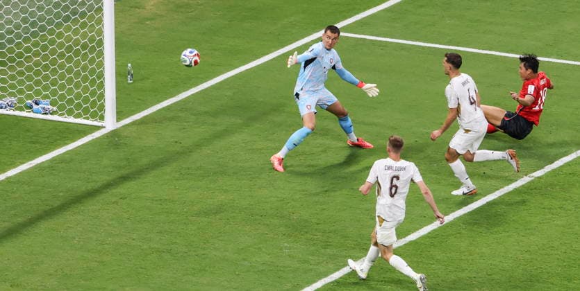 FIFA World Cup, WM, Weltmeisterschaft, Fussball 2026 - Group A - South Korea vs Czechia South Korea s Oh Hyeon-gyu (R) scores the team s second goal during the second half of a World Cup Group A football match between South Korea and Czechia at Estadio Guadalajara in Zapopan, Mexico, 11 June 2026. Zapopan Mexico  Copyright: xYONHAPx