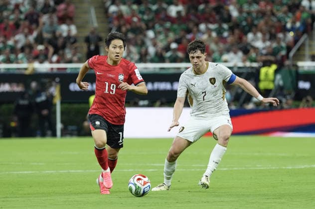 South Korea v Czechia - FIFA World Cup, WM, Weltmeisterschaft, Fussball 2026 - Group A ZAPOPAN, MEXICO - JUNE 11: Ladislav Krejci of Czechia in action against Lee Kang-in of South Korea during the 2026 FIFA World Cup First Stage Group A match between South Korea and Czechia at Estadio Akron (Guadalajara Stadium) in Zapopan, Guadalajara, Mexico on June 11, 2026. Luciano Gonzalez Anadolu Zapopan Mexico. Editorial use only. Please get in touch for any other usage.  Copyright: x2026xAnadoluxLucianoxGonzalezx