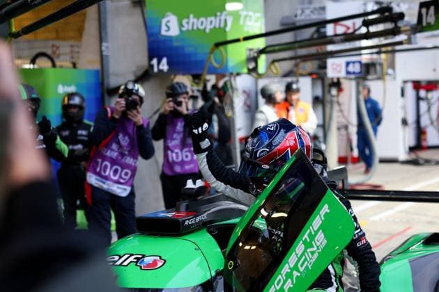 24 Heures du Mans automobile Alexandre Dimou ALEXPRESS MAXPPP - Forestier Racing by Panis Esteban Masson celebre pendant qualcification Hyperpole lors des 24H du Mans 2026 Alexandre Dimou Agence Alexpress 24 Hours of Le Mans automobile Le Mans France  Copyright: xALEXPRESS MAXPPPxAlexandrexDimoux DIM202606113581 DIM202606113581