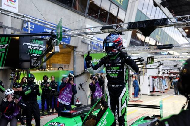 24 Heures du Mans automobile Alexandre Dimou ALEXPRESS MAXPPP - Forestier Racing by Panis Esteban Masson celebre pendant qualcification Hyperpole lors des 24H du Mans 2026 Alexandre Dimou Agence Alexpress 24 Hours of Le Mans automobile Le Mans France  Copyright: xALEXPRESS MAXPPPxAlexandrexDimoux DIM202606113582 DIM202606113582