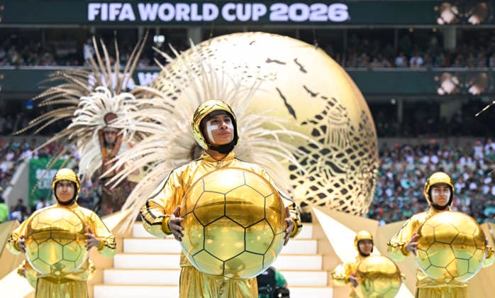 (260612) -- MEXICO CITY, June 12, 2026 -- Artists perform during the opening ceremony of the 2026 FIFA World Cup, WM, Weltmeisterschaft, Fussball at Mexico City Stadium in Mexico City, Mexico, June 11, 2026. ) (SP)MEXICO-MEXICO CITY-FOOTBALL-FIFA WORLD CUP-OPENING CEREMONY WuxWei 