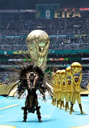 (260612) -- MEXICO CITY, June 12, 2026 -- Artists perform during the opening ceremony of the 2026 FIFA World Cup, WM, Weltmeisterschaft, Fussball at Mexico City Stadium in Mexico City, Mexico, June 11, 2026. ) (SP)MEXICO-MEXICO CITY-FOOTBALL-FIFA WORLD CUP-OPENING CEREMONY WuxWei 