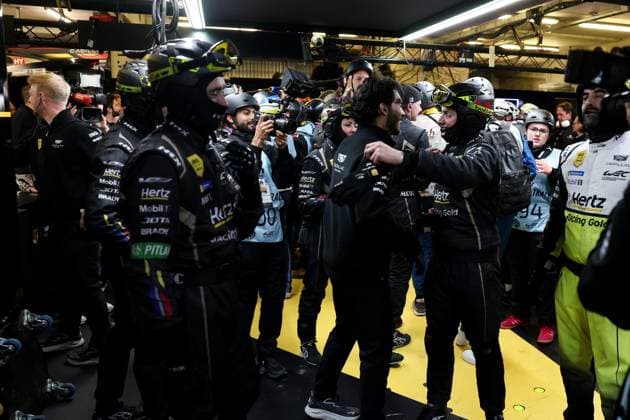24 Heures du Mans automobile Alexandre Dimou ALEXPRESS MAXPPP - Cadillac LMP1 SÃ bastien Bourdais - Earl Bamber - Jack Aitken cÃ lebre la victoire dans Hyperpole lors des 24H du Mans 2026 Alexandre Dimou Agence Alexpress 24 Hours of Le Mans automobile Le Mans France  Copyright: xALEXPRESS MAXPPPxAlexandrexDimoux DIM202606113613 DIM202606113613