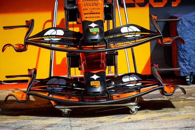 IPA85600189 - McLaren technical details, during the Barcelona-Catalunya Grand Prix, Barcelona, June 11–14, 2026, Montmeló, 2026 Formula 1 World Championship, WM, Weltmeisterschaft  Copyright: xFedericoxBasile IPAxSportx xx 85600189