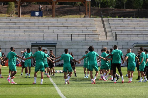 Moroccan players are participating in a training session at The Pingry School training center in Basking Ridge, New Jersey, 11 June 2026. Morocco national team, Nationalteam Training Session !ACHTUNG: NUR REDAKTIONELLE NUTZUNG!  Copyright: xSebastiaoxMoreirax GR5041 0858943601st