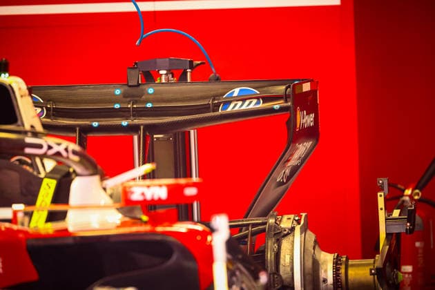IPA85600202 - Technical details of the Ferrari rear wing, during the Barcelona-Catalunya Grand Prix, Barcelona, June 11–14, 2026, Montmeló, 2026 Formula 1 World Championship, WM, Weltmeisterschaft  Copyright: xFedericoxBasile IPAxSportx xx 85600202