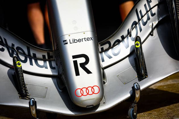 IPA85600398 - Technical details of the Audi front wing, during the Barcelona-Catalunya Grand Prix, Barcelona, June 11–14, 2026, Montmeló, 2026 Formula 1 World Championship, WM, Weltmeisterschaft  Copyright: xFedericoxBasile IPAxSportx xx 85600398