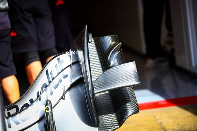 IPA85600403 - Technical details of the Audi front wing, during the Barcelona-Catalunya Grand Prix, Barcelona, June 11–14, 2026, Montmeló, 2026 Formula 1 World Championship, WM, Weltmeisterschaft  Copyright: xFedericoxBasile IPAxSportx xx 85600403