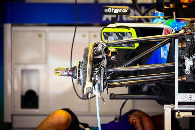 IPA85600426 - VCARB Brakes Technical Details, during the Barcelona-Catalunya Grand Prix, Barcelona, June 11–14, 2026, Montmeló, 2026 Formula 1 World Championship, WM, Weltmeisterschaft  Copyright: xFedericoxBasile IPAxSportx xx 85600426