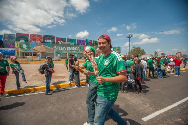 Mexicans Celebrating Victory Over South Africa at FIFA Fan Fest Mexicans celebrating the victory of Mexico over South Africa at the Correguidora stadium at the 2026 FIFA Fan Fest during the FIFA World Cup, WM, Weltmeisterschaft, Fussball opening match 1st round of group A between Mexico and South Africa. On June 11, 2026 in Queretaro, Mexico. Queretaro Mexico Copyright: xJosexCarrerax