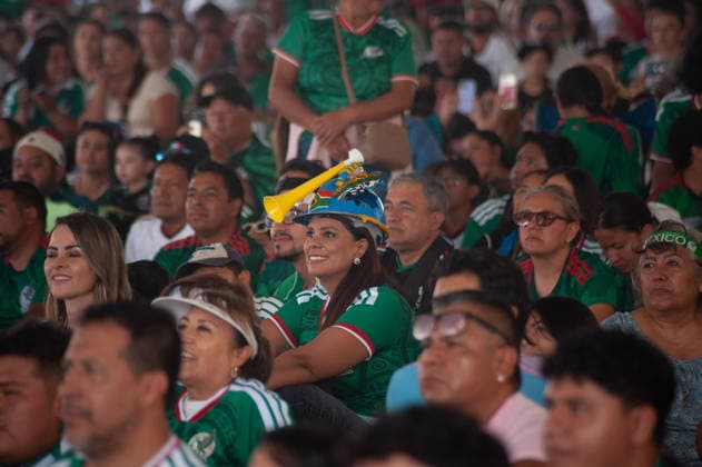 Mexicans Celebrating Victory Over South Africa at FIFA Fan Fest Mexicans celebrating the victory of Mexico over South Africa at the Correguidora stadium at the 2026 FIFA Fan Fest during the FIFA World Cup, WM, Weltmeisterschaft, Fussball opening match 1st round of group A between Mexico and South Africa. On June 11, 2026 in Queretaro, Mexico. Queretaro Mexico Copyright: xJosexCarrerax