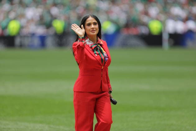 Fußball, FIFA WM 2026, Eröffnungsfeier in Mexiko Stadt #5 2026 FIFA World Cup, WM, Weltmeisterschaft, Fussball Opening Ceremony Mexican Actress Salma Hayek attends during the 2026 FIFA World Cup opening ceremony at Estadio Azteca. on June 11, 2026 in Mexico City, Mexico. Mexico City CDMX Mexico Copyright: xIanxRoblesx