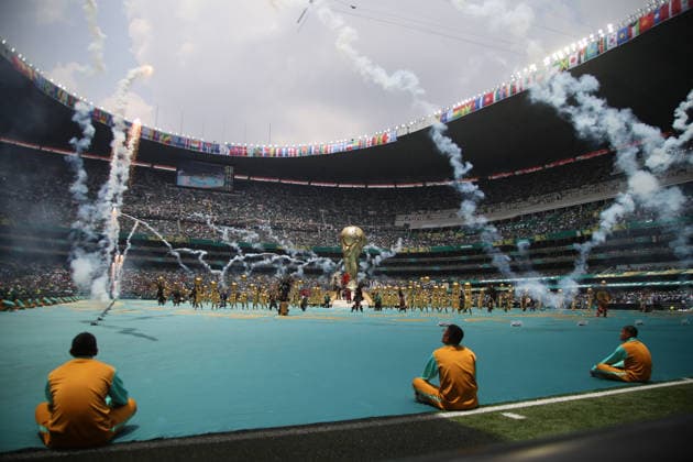 Fußball, FIFA WM 2026, Eröffnungsfeier in Mexiko Stadt #5 2026 FIFA World Cup, WM, Weltmeisterschaft, Fussball Opening Ceremony Performance during the 2026 FIFA World Cup opening ceremony at Estadio Azteca. on June 11, 2026 in Mexico City, Mexico. Mexico City CDMX Mexico Copyright: xIsmaelxRosasx