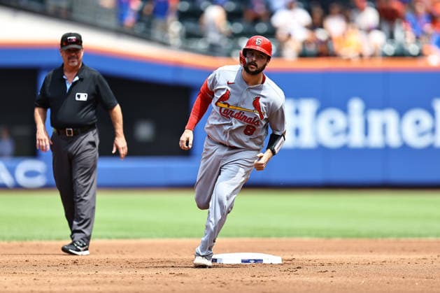 MLB, Baseball Herren, USA St. Louis Cardinals Vs. New York Mets St. Louis Cardinals player Jimmy Crooks 8 rounds the bases after hitting a home run during the second inning of a baseball game against the New York Mets at Citi Field in Flushing, New York, on June 11, 2026. Flushing New York United States  Copyright: xGordonxDonovanx originalFilename:donovan-mlbstlou260611_npH3C.jpg