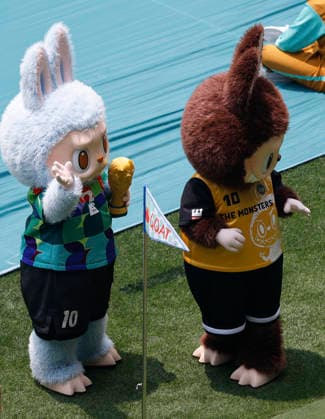 (260612) -- MEXICO CITY, June 12, 2026 -- The Labubu mascots, popular furry dolls from Chinese toy company Pop Mart, perform during the opening ceremony of the 2026 FIFA World Cup, WM, Weltmeisterschaft, Fussball at Mexico City Stadium in Mexico City, Mexico, June 11, 2026. (Photo by Xinhua) (SP)MEXICO-MEXICO CITY-FOOTBALL-FIFA WORLD CUP-OPENING CEREMONY FranciscoxCanedo 