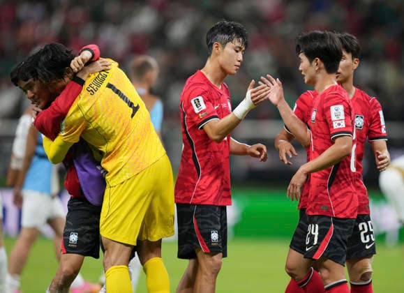 (260612) -- GUADALAJARA, June 12, 2026 -- Players of South Korea celebrate after the group A match between South Korea and the Czech Republic at the 2026 FIFA World Cup, WM, Weltmeisterschaft, Fussball at Guadalajara Stadium in Guadalajara, Mexico, June 11, 2026. (Photo by Xinhua) (SP)MEXICO-GUADALAJARA-FOOTBALL-FIFA WORLD CUP-GROUP A-KOR VS CZE MartinxZabala 