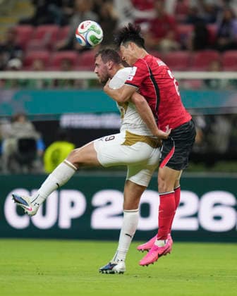 (260612) -- GUADALAJARA, June 12, 2026 -- Tomas Chory (L) of the Czech Republic heads the ball during the group A match between South Korea and the Czech Republic at the 2026 FIFA World Cup, WM, Weltmeisterschaft, Fussball at Guadalajara Stadium in Guadalajara, Mexico, June 11, 2026. (Photo by Xinhua) (SP)MEXICO-GUADALAJARA-FOOTBALL-FIFA WORLD CUP-GROUP A-KOR VS CZE MartinxZabala 