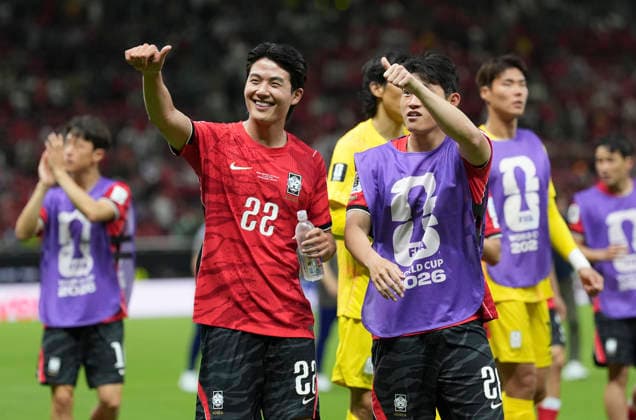 (260612) -- GUADALAJARA, June 12, 2026 -- Players of South Korea celebrate after the group A match between South Korea and the Czech Republic at the 2026 FIFA World Cup, WM, Weltmeisterschaft, Fussball at Guadalajara Stadium in Guadalajara, Mexico, June 11, 2026. (Photo by Xinhua) (SP)MEXICO-GUADALAJARA-FOOTBALL-FIFA WORLD CUP-GROUP A-KOR VS CZE MartinxZabala 