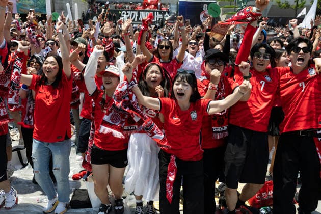 Football, FIFA World Cup 2026, South Korea - Czech Republic, Public Viewing in Seoul