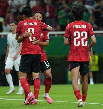 South Korea v Czechia - FIFA World Cup, WM, Weltmeisterschaft, Fussball 2026 - Group A ZAPOPAN, MEXICO - JUNE 11: Players of South Korea celebrate after the 2026 FIFA World Cup First Stage Group A match between South Korea and Czechia at Estadio Akron (Guadalajara Stadium) in Zapopan, Guadalajara, Mexico on June 11, 2026. Luciano Gonzalez Anadolu Zapopan Mexico. Editorial use only. Please get in touch for any other usage.  Copyright: x2026xAnadoluxLucianoxGonzalezx