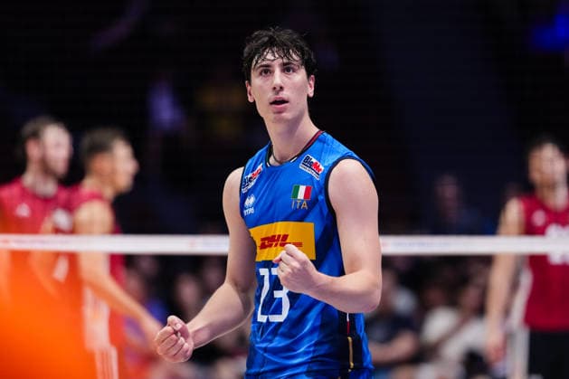 Volleyball, Nations League, Deutschland - Italien Germany V Italy - 2026 Men s Volleyball Nations League - Ottawa -Day2 Alessandro Alberto Bovolenta 23 of Italy reacts during the 2026 Men s Volleyball Nations League match between Germany and Italy at TD Place Arena in Ottawa, Canada, on June 11, 2026. Ottawa Ontario Canada  Copyright: xYuanxTianx originalFilename:tian-2026mens260611_np9p9.jpg