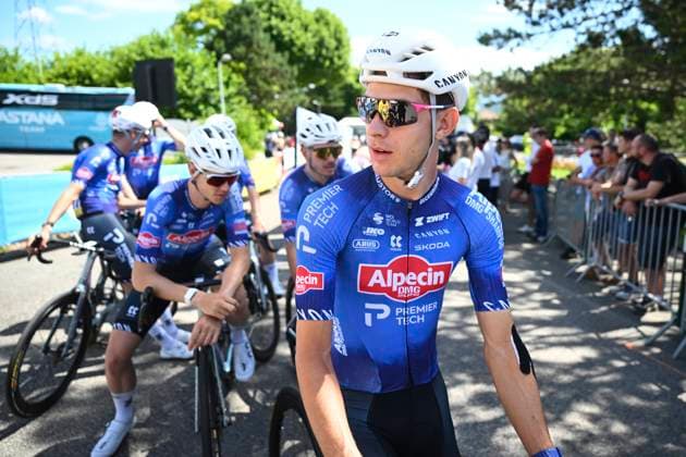 Tour Auvergne - Rhone-Alpes 2026 Stage 6 CREST-VOLAND, FRANCE - JUNE 12 : Debruyne Ramses (BEL) of Alpecin - Premier Tech during stage 6 of the 78th edition of Tour Auvergne - Rhone-Alpes an UCI World Tour 2.UWT cycling road race stage for Men Elite of 182.3 km with start in Saint-Vulbas and finish in Crest-Voland on June 12, 2026 in Crest-Voland, France, 12 06 2026 ( Motordriver Guy De Vuyst - Crest-Voland France  Copyright: xVincentxKalutx