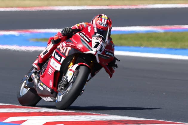 IPA85604670 - Nicolo Bulega (ITA) on a Ducati Panigale V4R, Aruba.It Racing - Ducati, during the FIM Superbike World Championship, WM, Weltmeisterschaft Pirelli Emilia Romagna Round at the Misano World Circuit Marco Simoncelli, Misano Adriatico, Italy on June 12, 2026 during the Pirelli Emilia Romagna Round, World Superbike (SBK) race in Italy, June 12, 2026  Copyright: xValerioxOrigo IPAxSportx xx 85604670