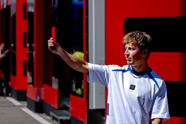 BARCELONA Formula 1 driver Liam Lawson of Visa Cash App Racing Bulls Formula One Team issues a red card during the Formula 1 Spain Catalonia at the Circuit de Barcelona Catalunya on June 12, 2026 in Barcelona, Spain Photo by DeFodi Images