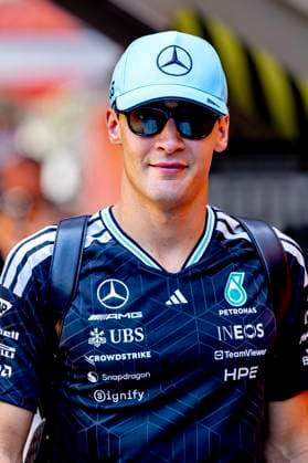 BARCELONA Formula 1 driver George Russell of Mercedes AMG Petronas Formula One Team during the Formula 1 Spain Catalonia at the Circuit de Barcelona Catalunya on June 12, 2026 in Barcelona, Spain Photo by DeFodi Images