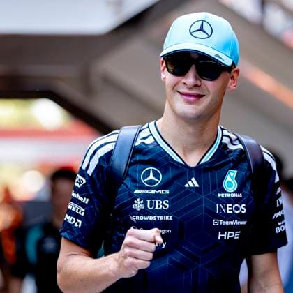 BARCELONA Formula 1 driver George Russell of Mercedes AMG Petronas Formula One Team during the Formula 1 Spain Catalonia at the Circuit de Barcelona Catalunya on June 12, 2026 in Barcelona, Spain Photo by DeFodi Images