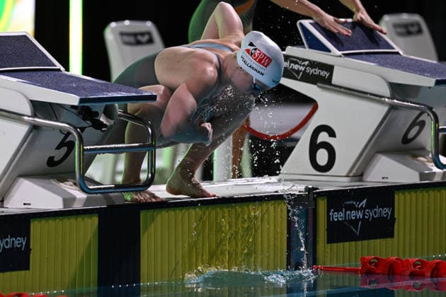 SWIMMING AUSTRALIAN TRIALS, Mollie O™Callaghan during the Women s 100m Freestyle during the Women s 100m Freestyle on day 5 of the 2026 Australian Swimming Trials at Sydney Olympic Park Aquatic Centre in Sydney, Friday, June 12, 2026. ( NO ARCHIVING, EDITORIAL USE ONLY SYDNEY NEW SOUTH WALES AUSTRALIA  Copyright: xDEANxLEWINSx 20260612170572430080
