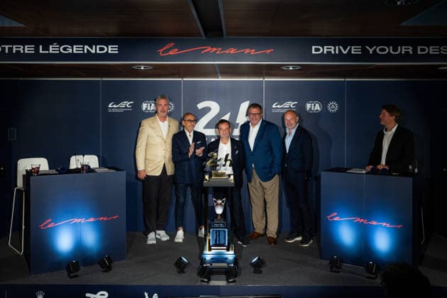 24 HEURES DU MANS 2026 - FRIDAY MILLE Richard (fra), PrÃ sident ot the FIA Endurance Commission, portrait FILLON Pierre (fra), President of ACO, portrait LEQUIEN FrÃ dÃ ric (fra), CEO of the FIA World Endurance Championship, portrait at the ACO press conference, PK, Pressekonferenz during the 24 Hours of Le Mans 2026, 4th round of the 2026 FIA World Endurance Championship, on June 12, 2026 on the Circuit des 24 Heures du Mans in Le Mans, France -  Copyright: xGERMAINxHAZARDx