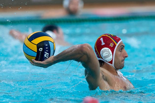 Unai Rubio Aguirre, goalkeeper of Zodiac CNAB is in action during the European Aquatics Men™s Water polo, Wasserball Champions League semi-final (SF1) match between Zodiac CNAB and FTC Telekom Waterpolo at the National Pool, Tal-Qroqq, Malta, on 11 June, 2026 Zodiac CNAB v FTC Telekom Waterpolo - Men™s Water Polo Men Champions League 2026 EA_CL_2026_MLT