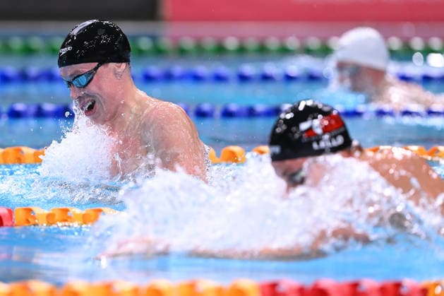 SWIMMING AUSTRALIAN TRIALS, Zac Stubblety-Cook (left) and Bailey Lello during the Men s 200m Breaststroke on day 5 of the 2026 Australian Swimming Trials at Sydney Olympic Park Aquatic Centre in Sydney, Friday, June 12, 2026. ( NO ARCHIVING, EDITORIAL USE ONLY SYDNEY NEW SOUTH WALES AUSTRALIA  Copyright: xDEANxLEWINSx 20260612161335543343