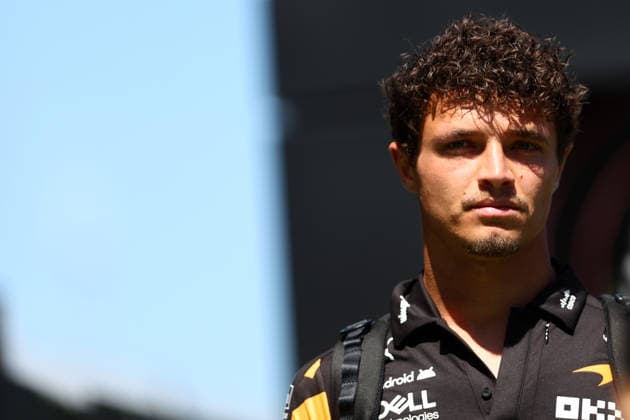 F1 Gran Prix of Spain Lando Norris of McLaren Mastercard Formula 1 Team looks on in the Paddock during free practice 1 ahead of the F1 Grand Prix of Catalunya at Montemelo Circuit on June 12, 2026 in Barcelona, Spain. Barcelona Circuit de Catalunya Spain Copyright: xMarcoxCanonierox