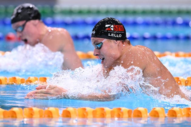 SWIMMING AUSTRALIAN TRIALS, Zac Stubblety-Cook (left) and Bailey Lello (right) during the Men s 200m Breaststroke on day 5 of the 2026 Australian Swimming Trials at Sydney Olympic Park Aquatic Centre in Sydney, Friday, June 12, 2026. ( NO ARCHIVING, EDITORIAL USE ONLY SYDNEY NEW SOUTH WALES AUSTRALIA  Copyright: xDEANxLEWINSx 20260612165747727435