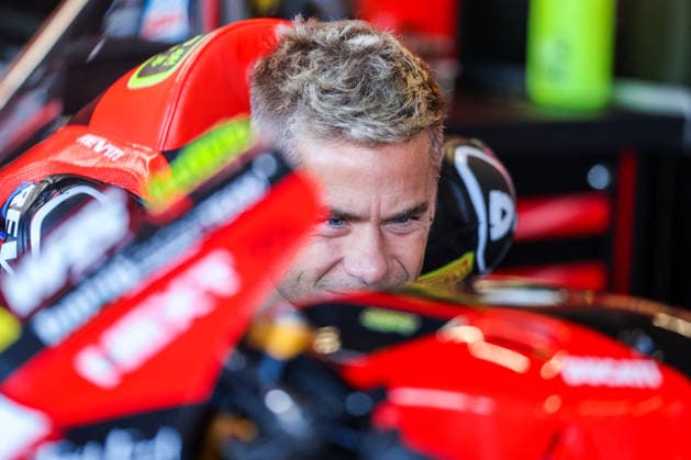 FIM SBK Superbike World Championship Pirelli Emilia Romagna Round 7 Free Practice 1 Misano Adriatico 12 06 2026 Alvaro Bautista of Barni Spark Racing Team with Ducati Panigale V4R seen during FIM SBK Superbike World Championship Pirelli Emilia Romagna Round 7 Free Practice 1 at Misano World Circuit Marco Simoncelli in Misano Adriatico, Italy Copyright: xBEAUTIFULxSPORTS Carabellix