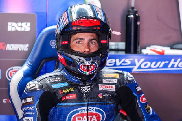 FIM SBK Superbike World Championship Pirelli Emilia Romagna Round 7 Free Practice 1 Misano Adriatico 12 06 2026 Xavi Vierge of Pata Maxus Yamaha with Yamaha YZF R1 seen during FIM SBK Superbike World Championship Pirelli Emilia Romagna Round 7 Free Practice 1 at Misano World Circuit Marco Simoncelli in Misano Adriatico, Italy Copyright: xBEAUTIFULxSPORTS Carabellix