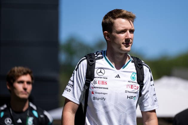ESP, MSC Cruises Grand Prix of Barcelona Catalunya, Free Practice, Formula 1 World Championship Season 2026 12 06 2026, Circuit de Barcelona Catalunya, Barcelona, ESP, MSC Cruises Grand Prix of Barcelona Catalunya, Free Practice, Formula 1 World Championship Season 2026, pictured Frederik Vesti Mercedes AMG Petronas F1 Team, Denmark, reserve driver , nordphotoxGmbHx xMemmler nph00005