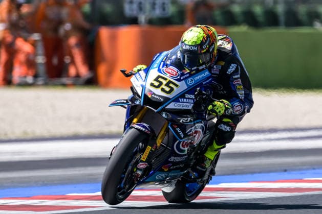 IPA85606381 - Andrea Locatelli (ITA) on a Yamaha YZF-R1 sponsored by Pata Maxus Yamaha during the Pirelli Emilia Romagna Round of the World Superbike (SBK) championship in Italy, June 12, 2026  Copyright: xAlessioxMarini IPAxSportx xx 85606381