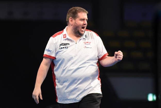 12 06 2026, xhbx, Dart World Cup of Darts 2026, v l Stefan Bellmont Switzerland DFL DFB REGULATIONS PROHIBIT ANY USE OF PHOTOGRAPHS as IMAGE SEQUENCES and or QUASI VIDEO Frankfurt