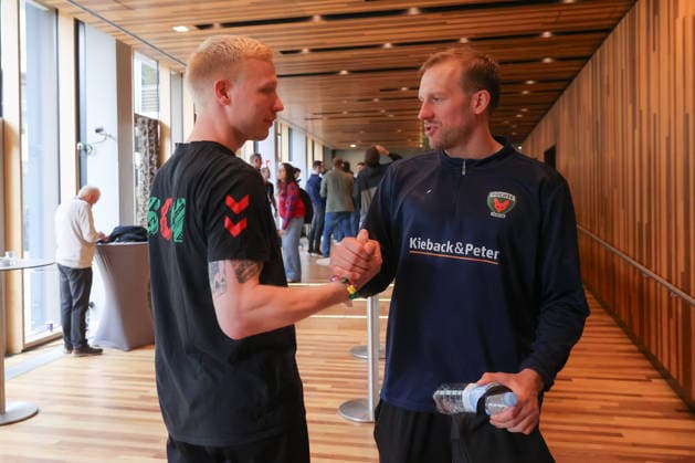 12 06 2026, xtgx, Handball, EHF Champions League, Media Day v l Magnus Saugstrup Magdeburg, 23 Lasse Andersson Berlin, 11 Cologne